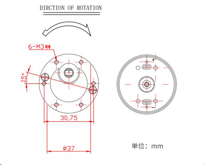 Hoge koppel 37mm Micro Gear Reductie Gepoetste DC Motor ZGB37-3530 37mm Micro Gear Reductie Gepoetste DC Motor 9
