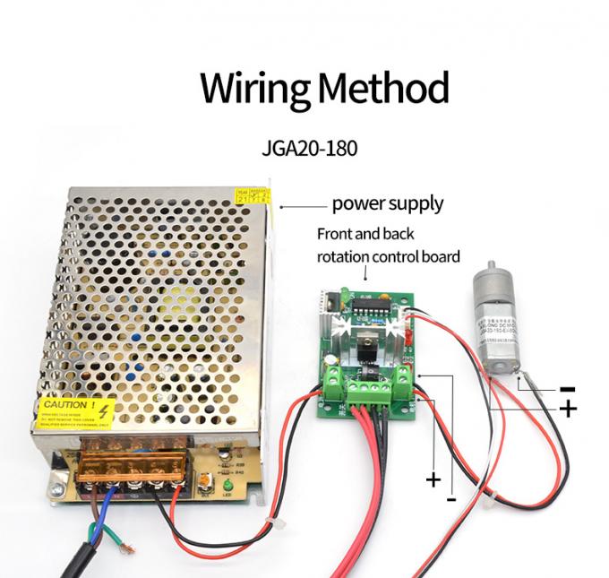 12V gelijkstroomreductiemotor JGA20-180 Micro gelijkstroomreductiemotor Permanente magneet 4