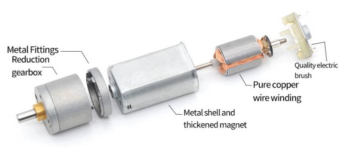 12V gelijkstroomreductiemotor JGA20-180 Micro gelijkstroomreductiemotor Permanente magneet 6