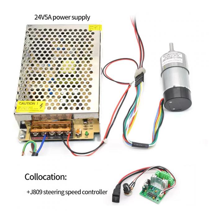 Hoge Torsie Zonderlinge Shaftgear Motor 1600rpm 37mm Hall Encoder Cap Protective 10