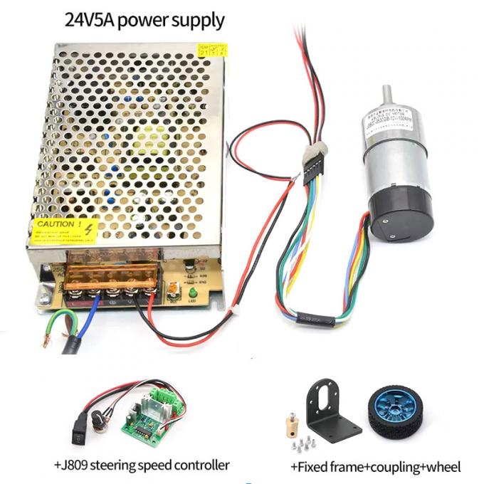 Hoge Torsie Zonderlinge Shaftgear Motor 1600rpm 37mm Hall Encoder Cap Protective 11