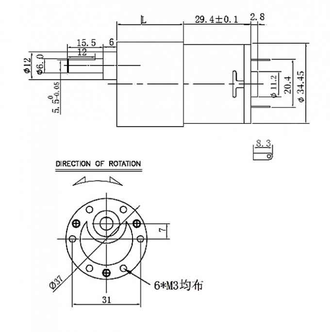 JGB37-3429 12V/24V Koolborstel DC Motor 12V Intelligente Robot Koolborstel DC Motor 24v tandwielmotor 2