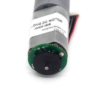 Brush Motor Encoder JGA20-180B 12V 21RPM 1:374 12v Dc Motor Met Encoder Micro Dc Gear Motor Met Encoder