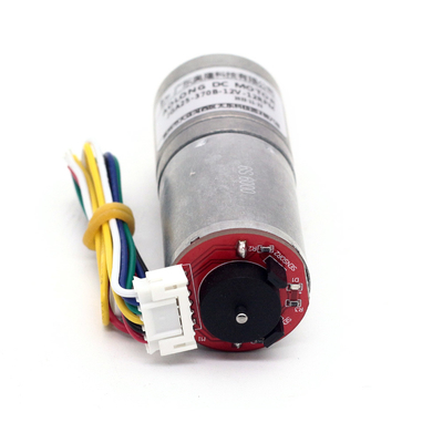 JGA25-370B Groot koppel Kleine DC-versnellingsmotoren 1360 rpm Met tachometerencoder