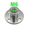 M6 Ingepaste Koppeling van de Schachtflens 6mm Diameter goedgekeurde Rosh